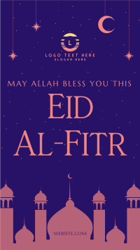 Night Sky Eid Al Fitr YouTube short Image Preview