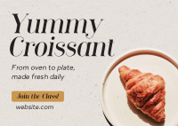 Baked Croissant Postcard Image Preview