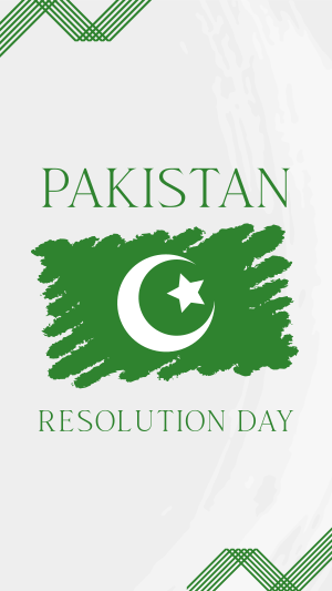 Pakistan Day Brush Flag Facebook story Image Preview
