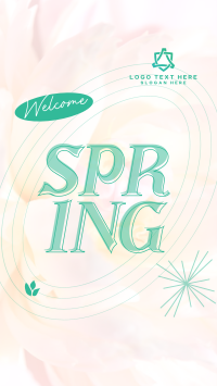 Floral Welcome Spring Instagram reel Image Preview