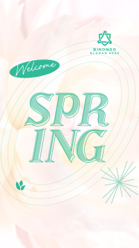 Floral Welcome Spring Instagram reel Image Preview