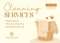 Bubbly Cleaning Postcard Design