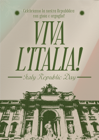 Vintage Italian Republic Day Flyer Image Preview