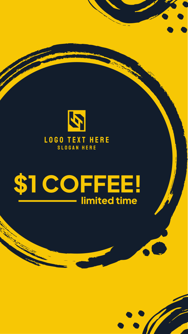 $1 Coffee Facebook Story Design Image Preview