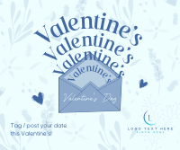 Valentine's Envelope Facebook Post Design
