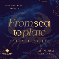 Seafood Cuisine Buffet Instagram Post Preview