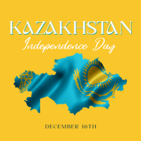 Kazakhstan Day Flag Linkedin Post Image Preview