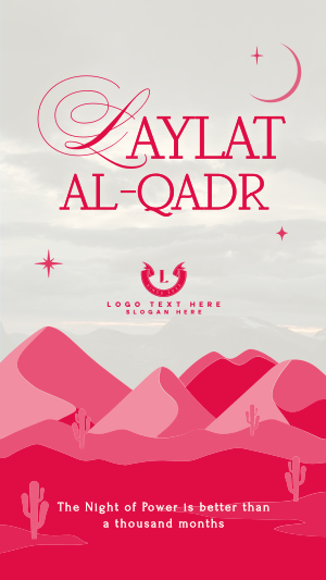 Laylat al-Qadr Desert Instagram story Image Preview