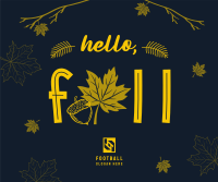 Hello Fall Greeting Facebook Post Design