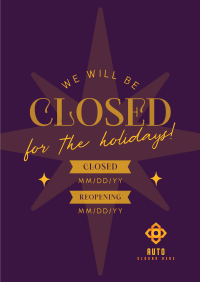 Holiday Closing Badge Poster Image Preview