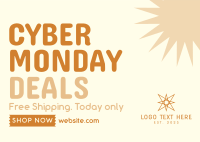 Quirky Cyber Monday Postcard Design