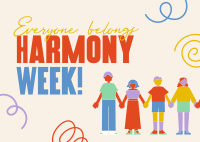 United Harmony Week Postcard Design