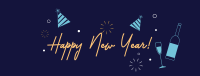 New Year Cheers Facebook cover Image Preview