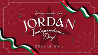 Jordan Independence Ribbon Facebook Event Cover Design