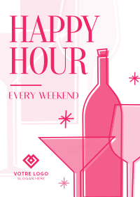 Groovy Happy Hour Flyer Design