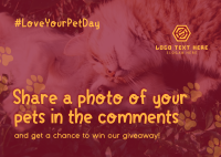 Love Your Pet Day Giveaway Postcard Image Preview