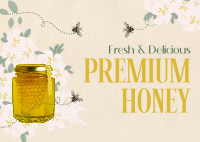 Honey Jar Product Postcard Design