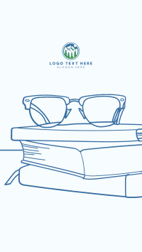 Book Glasses Facebook Story Design