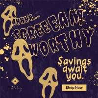 Scream Worthy Discount Instagram Post Design