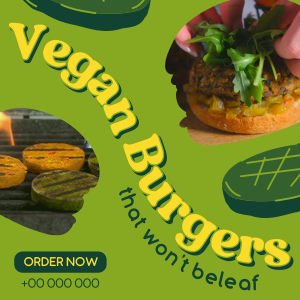Vegan Burgers Instagram post Image Preview