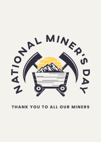 Miners Day Celebration Poster Design