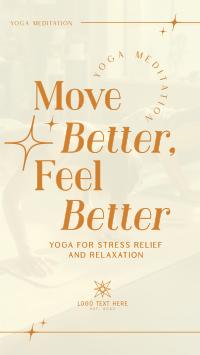 Modern Feel Better Yoga Meditation Instagram reel Image Preview