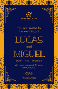 Gatsby Wedding Invitation Design