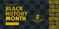 Black History Celebration Twitter Post Design