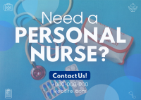 Modern Personal Nurse Postcard Design