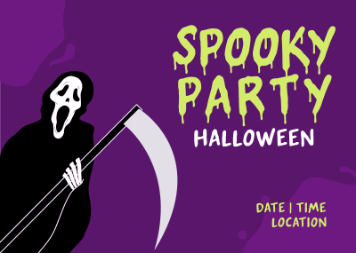 Spooky Party Postcard Image Preview