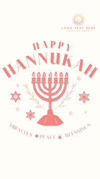 Hanukkah Menorah Greeting Instagram Story Design