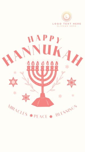 Hanukkah Menorah Greeting Instagram story Image Preview