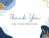 Gold and Blues Thank You Card Design