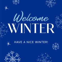 Welcome Winter Instagram Post Design