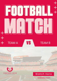 Minimalist Football Match Poster Image Preview