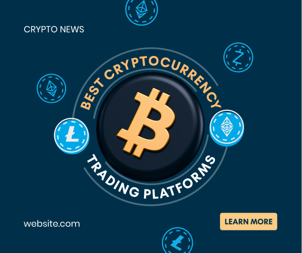 Cryptocurrency Trading Platforms Facebook Post Design Image Preview