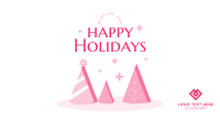 Happy Holidays Facebook Event Cover Design
