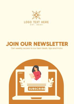 Join Our Newsletter Flyer Image Preview