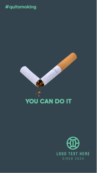 You Can Quit Smoking Instagram Story Design