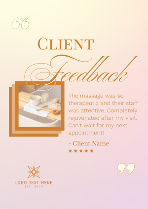 Spa Client Feedback Flyer Image Preview