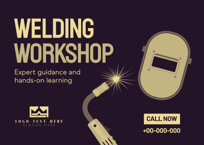 Welding Workshop Postcard Image Preview