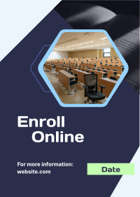 Online University Enrollment Flyer Design