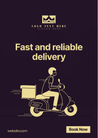 Motorcycle Delivery Poster Design