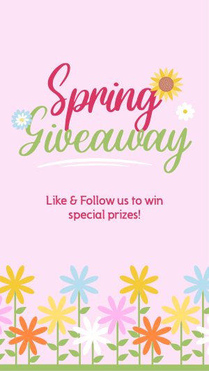 Hello Spring Giveaway Facebook story Image Preview