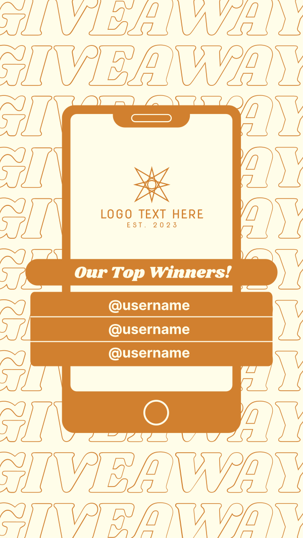 Giveaway Winners Facebook Story Design Image Preview