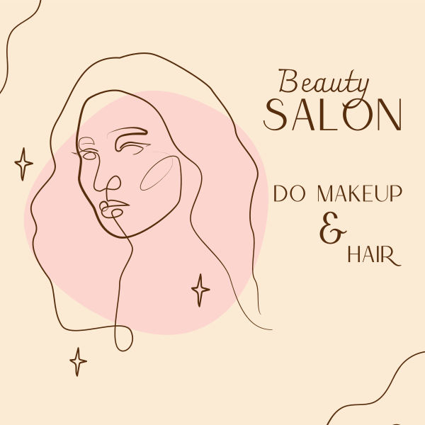 Beauty Salon Branding Instagram Post Design Image Preview