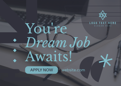 Apply your Dream Job Postcard Image Preview