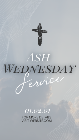 Cloudy Ash Wednesday  Instagram story Image Preview