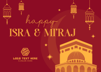 Happy Isra and Mi'raj Postcard Image Preview