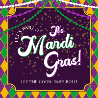 Mardi Gras Party Instagram post Image Preview